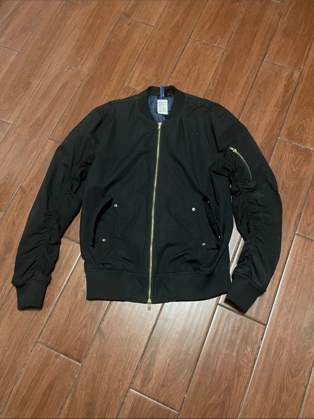 Men’s H&M black bomber jacket size medium
